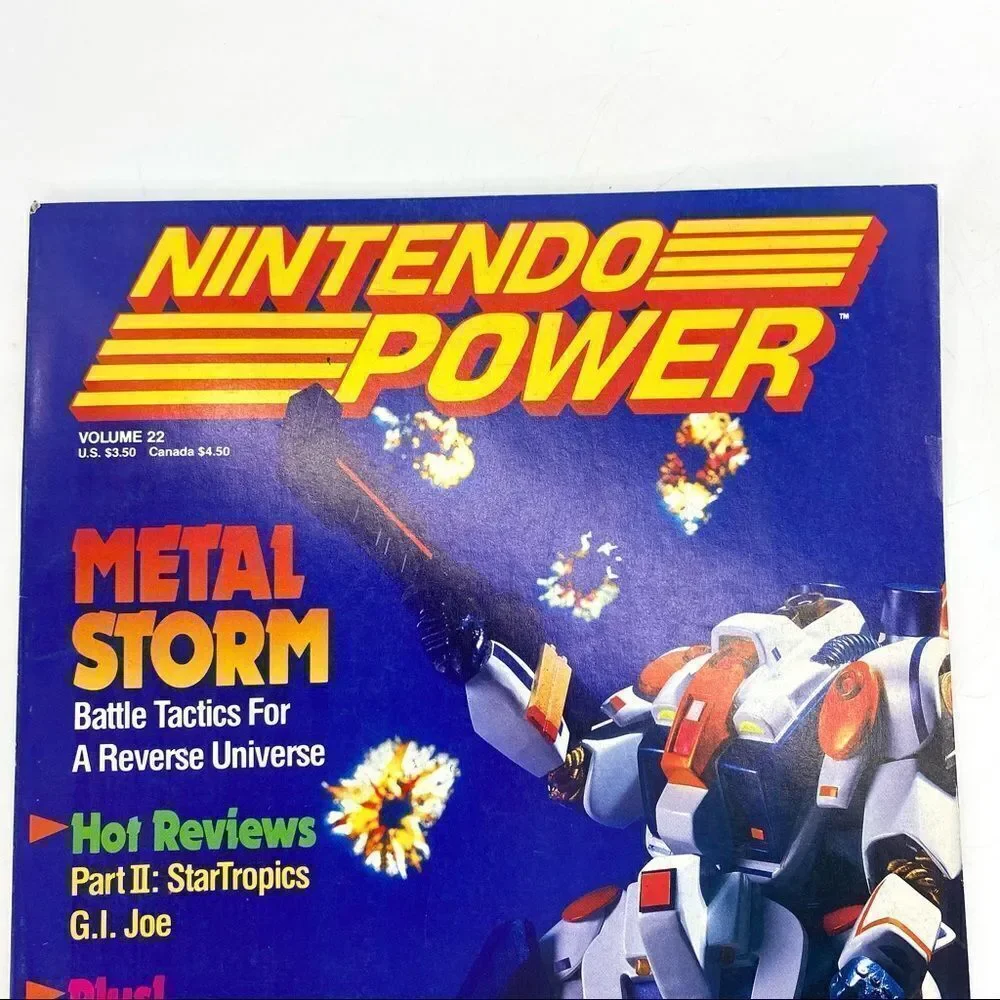 Nintendo Power Magazine #22 Metal Storm With Battletoads Poster March 1991